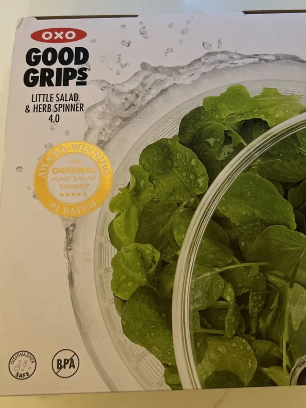 NWT OXO Good Grips Little Salad And Herb Spinner 4.0 Clear Bowl